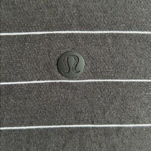 Lululemon Emerald Long Sleeve Top Short Serve Stripe Black White Pima Cotton